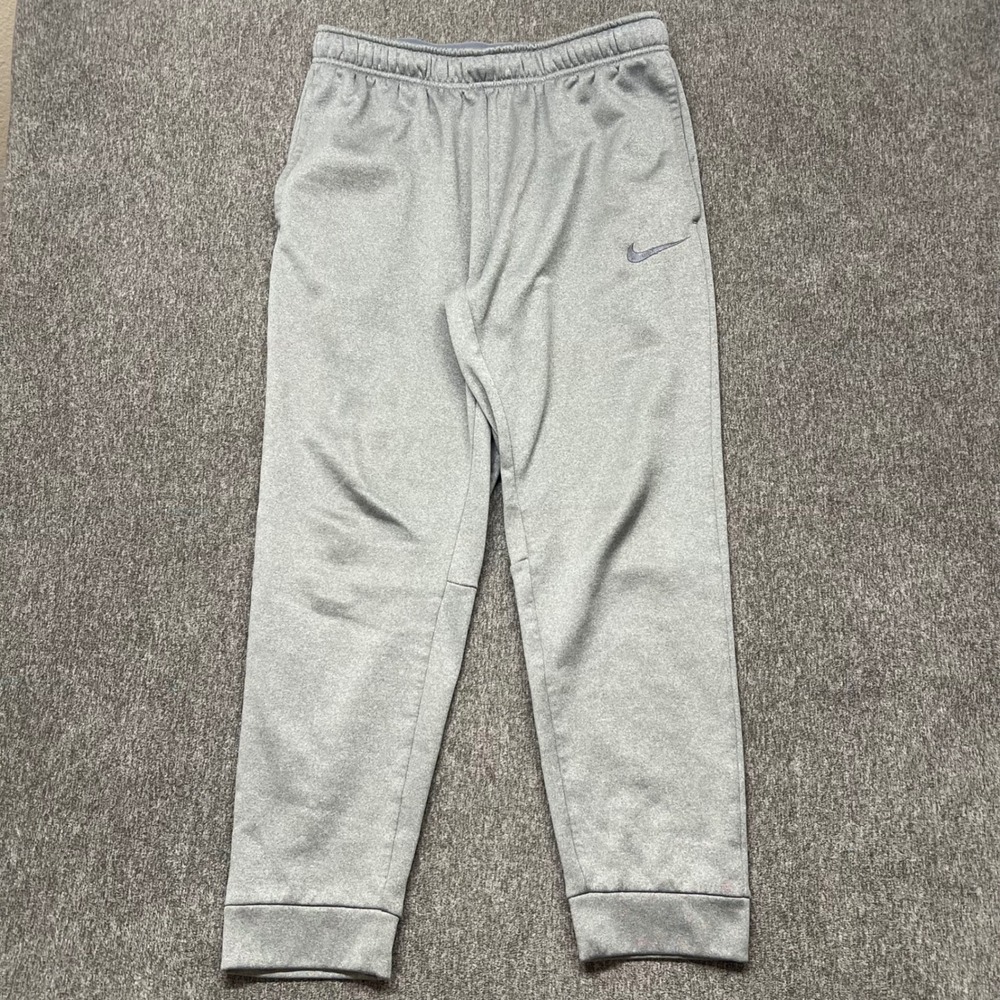 Nike Therma-FIT Mens Gray Fleece Joggers Training Sweatpants Large